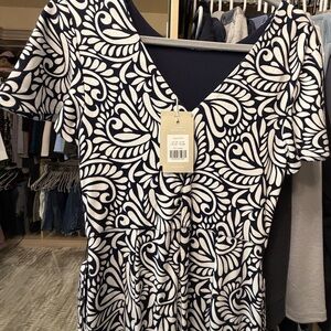 NWT BODEN Navy and White Patterned Jumpsuit